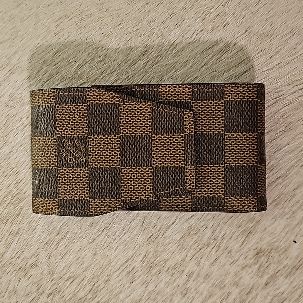 Damier Ebene Cigarette Case Cosmetic Lipstick Bag